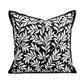 45*45cm Leaves Triangle Elegant Two-Piece INS-Style Jacquard Pillow Covers - Black & White Sofa Decor