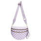 Light Purple Checkered Trendy Sling Bag - Women&
