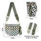 Rose Red Checkered Trendy Sling Bag - Women&