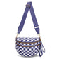Dark Purple Checkered Trendy Sling Bag - Women&