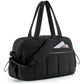 Black Spacious Travel Duffel Bag - Large Capacity Sports & Fitness Tote with Toiletry Bag, Compartments & Single Shoulder Strap