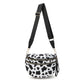 Black-white Cow Checkered Trendy Sling Bag - Women&