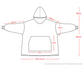 Dark Grey Oversized Wearable Blanket Hoodie - Ultra Soft & Cozy Snuggle Pullover for Adults