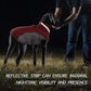 XL Red Grey Premium Winter Puffer Dog Coat - Windproof & Fleece-Lined Jacket for Cold Weather
