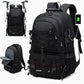 Black 40L Large Capacity Travel Backpack - Water-Resistant Hiking Rucksack with USB Charging Port