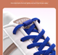Orange No-Tie Elastic Shoelaces with Quick Lock System - Flat Tieless Laces for Kids and Adults