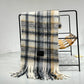 Grey-white Plaid Color-Block Women&