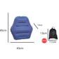 Blue Ultralight Inflatable Lumbar Support Pillow - Portable Ergonomic Back Cushion for Travel, Office & Car