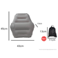 Grey Ultralight Inflatable Lumbar Support Pillow - Portable Ergonomic Back Cushion for Travel, Office & Car