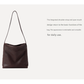 Black Minimalist Vintage-Style PU Leather Shoulder Bag Casual Commuter Tote