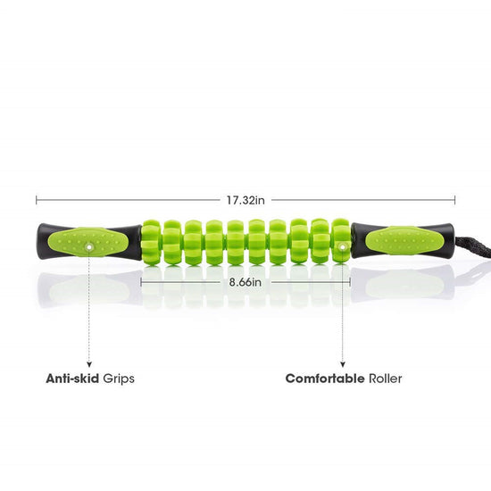 Orange Deep Tissue Massage Roller Stick for Muscle Soreness & Recovery - Portable Fascia Release Tool