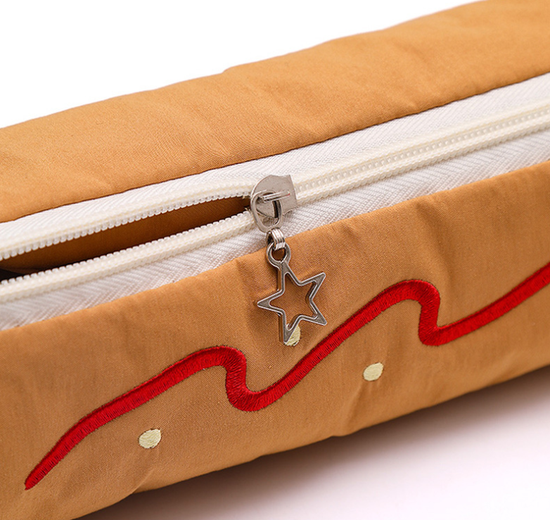 Light Coffee Brithday Dod Vibrant Color Block Pencil Case - Large Capacity Stationery Organizer for School & Office