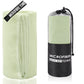 2-Piece Beige Yellow Quick-Dry Microfiber Sports Towel with Travel Case - Compact & Absorbent for Gym, Swimming & Camping