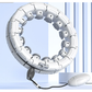 White 24 Sections Adjustable Smart Hula Hoop with Weighted Ball - Never-Fall Fitness Ring with Massage Nodes for Core Training