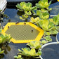 2PCS L 210x180x3.5mm Yellow Floating Bee Saver Waterer - Safe Drinking Platform for Garden Ponds & Bird Baths