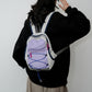 Purple Mini Lightweight Drawstring Backpack for Women - Small Casual Travel Daypack