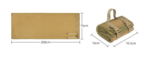 Camouflage Tactical Roll-Up Shooting Mat - Lightweight Waterproof Ground Pad for Outdoor Camping & Hiking