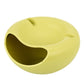 Green Creative Lazy Snack Bowl with Phone Holder - Dual-Layer Dish for Nuts & Seeds