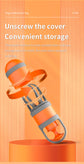 Orange and grey Hygienic Portable Dog Pooper Scooper with Integrated Bag Dispenser - Effortless Pet Waste Cleanup