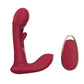 Red  Wearable Vibrating Stimulator with Remote - Dual-Action Couples&