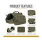 Black Durable Dog Saddle Bag Harness for Outdoor Adventures
