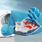 Grey 2piece Durable Sneaker Wash Bag for Washing Machine - Anti-Deformation Shoe Protector with Chenille Fabric