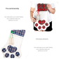 Red Large Plaid Dog Paw Christmas Stocking - Festive Fireplace Decor for Pet Lovers