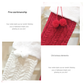 Red Large Cable Knit Christmas Stocking - Classic 43cm Holiday Decor for Fireplace Hanging