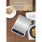 White Slim Digital Kitchen Scale - High Precision Stainless Steel Food Scale for Baking & Cooking(5kg)