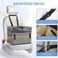 Grey Car Pet Pad - Portable Dog Booster Seat for Safe and Comfortable Travel