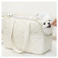 Beige Fashionable Pet Carrier Bag - Stylish Handbag for Cats and Small Dogs
