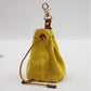 2-PCS Yellow Clip-On Canvas Dog Treat Pouch - Portable Drawstring Bag for Training & Walks