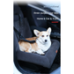 Pink Plush Dog Car Booster Seat - 2-in-1 Travel Bed for Small Dogs with Washable Cover