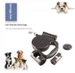 Grey 3-in-1 Retractable Dog Leash with LED Flashlight & Poop Bag Dispenser | Heavy Duty Tangle-Free Leash for Safe Night Walks