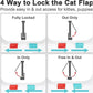 Secure 4-Way Locking Pet Door for Cats & Small Dogs - Easy Access Flap for Doors, Walls & Glass(Size L)