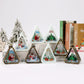 White Snowman Charming Christmas Scene Mini Lanterns (Set of 3) - Battery Operated LED Lights for a Cozy Holiday Glow