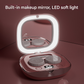Pink Portable Ultrasonic Contact Lens Cleaner - Automatic Electric Cleaning Case with LED Makeup Mirror, USB Rechargeable for Travel & Home