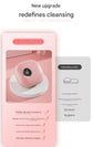 Pink Portable Ultrasonic Contact Lens Cleaner - Automatic Electric Cleaning Case with LED Makeup Mirror, USB Rechargeable for Travel & Home