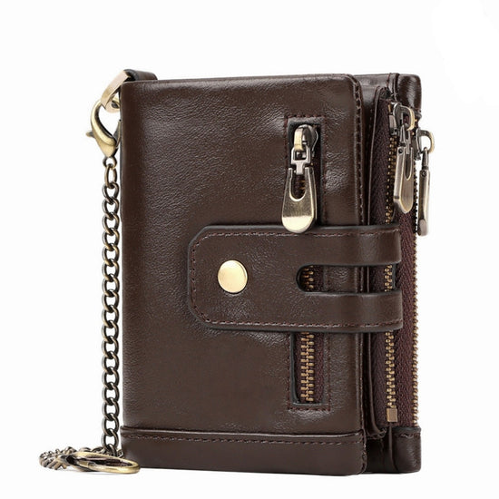 Coffee Genuine Leather Men&