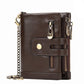 Coffee Genuine Leather Men&