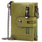 Green Genuine Leather Men&