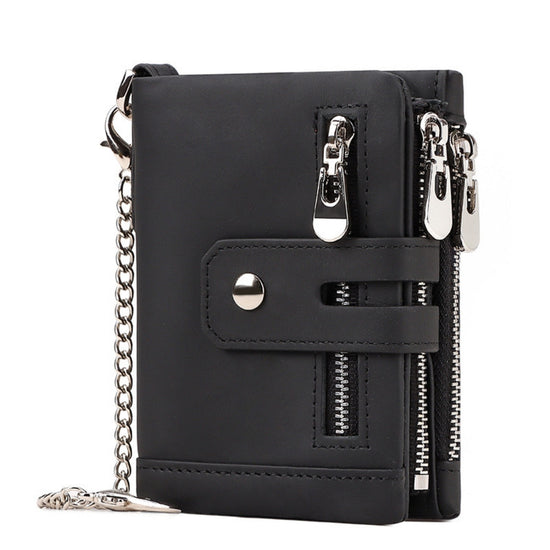 Black Genuine Leather Men&