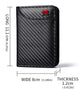 Black Sleek Carbon Fiber Vertical Wallet for Men - Slim Bifold Card Holder with Clear ID Window