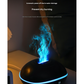 Black Mini USB Aromatherapy Diffuser with Flame Projection - Portable Humidifier for Home and Car Use