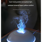 White Mini USB Aromatherapy Diffuser with Flame Projection - Portable Humidifier for Home and Car Use
