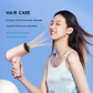 White Ultra-Lightweight Ionic Cordless Hair Dryer, USB Rechargeable Portable Blow Dryer with Cool Air for Travel & Home