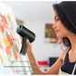 Black Ultra-Lightweight Ionic Cordless Hair Dryer, USB Rechargeable Portable Blow Dryer with Cool Air for Travel & Home