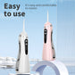 White Cordless Water Flosser & Oral Irrigator - Portable Teeth Cleaner with 3 Modes & 4 Jet Tips