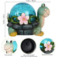 Crystal Ball Turtle Charming Solar-Powered Animal Garden Statue - Waterproof Resin Figurine with Glowing LED Accents