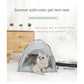 Green Premium Portable Pet Tent Bed with Cooling Mat - Breathable Foldable Outdoor Indoor Cat Dog House Shelter for Summer(Size: S)